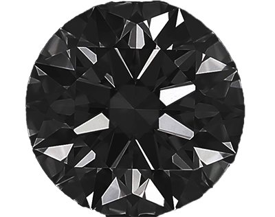 round cut black diamond