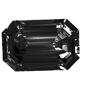 emerald cut black diamond