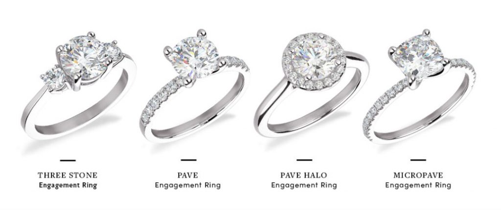 different types of accent diamonds and styles