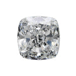 perfect square cushion diamond with a 1.00 ratio from length to width