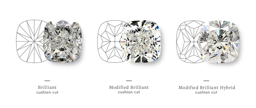 cushion cut diamond faceting differences