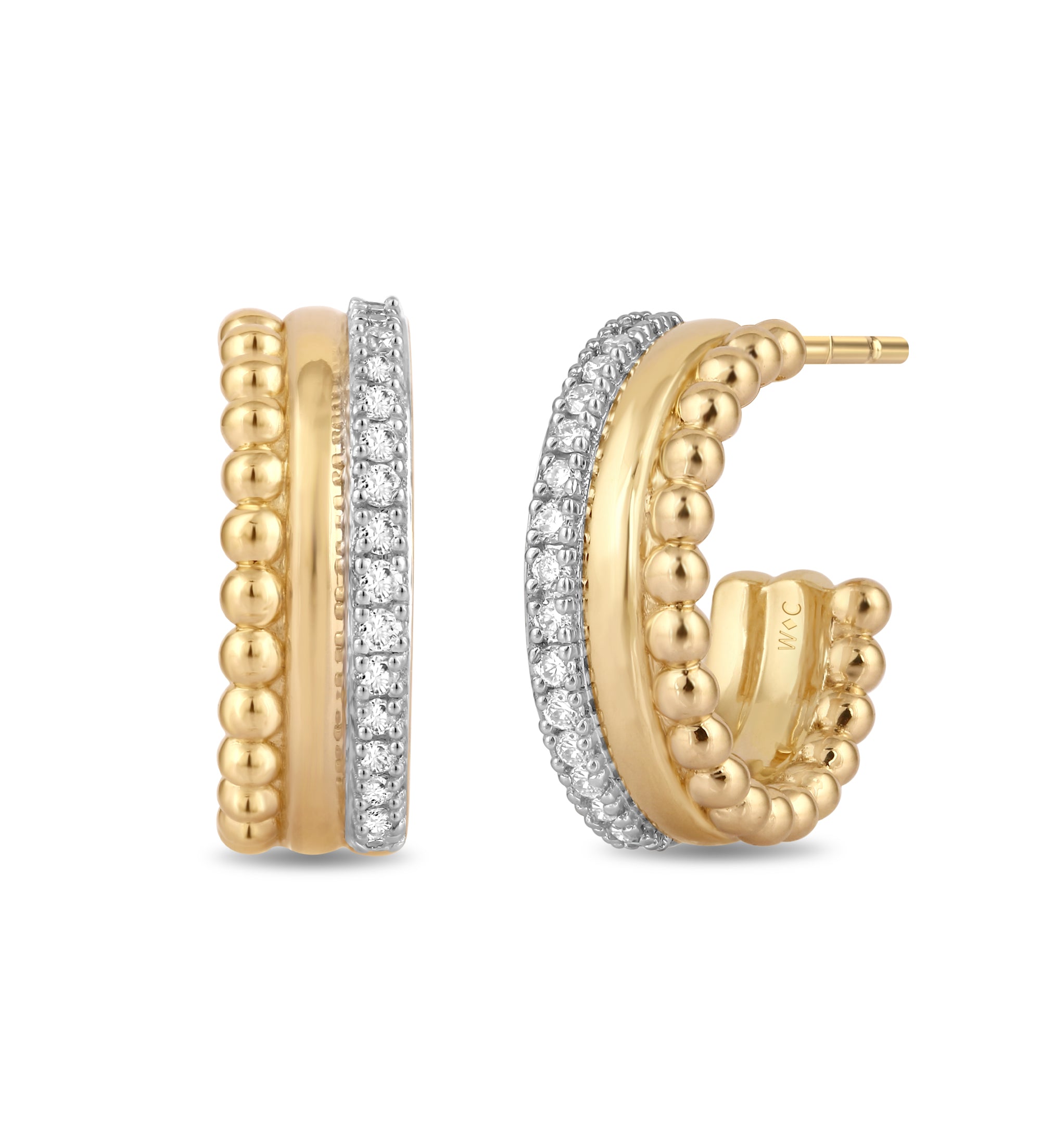 Shoreline Diamond Hoop Earrings