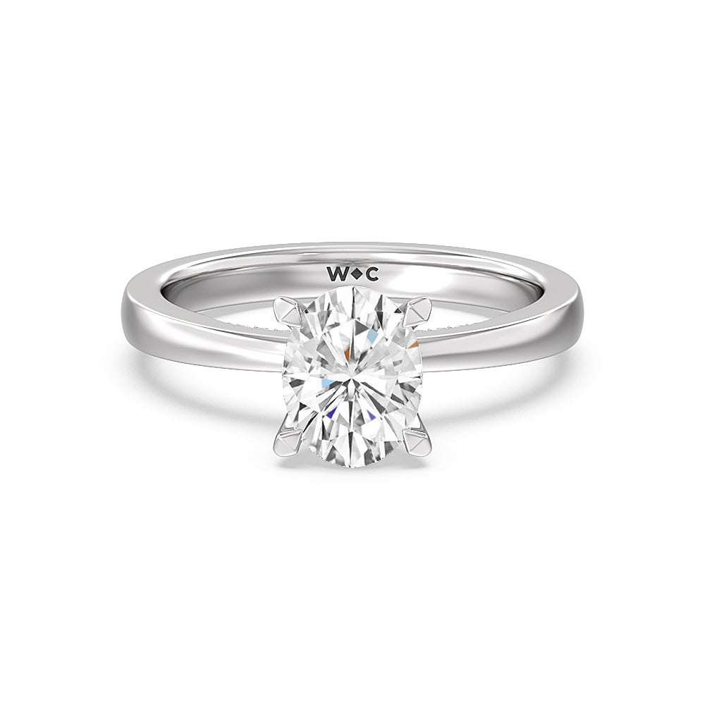 Adorned Hidden Accent Diamond Engagement Ring