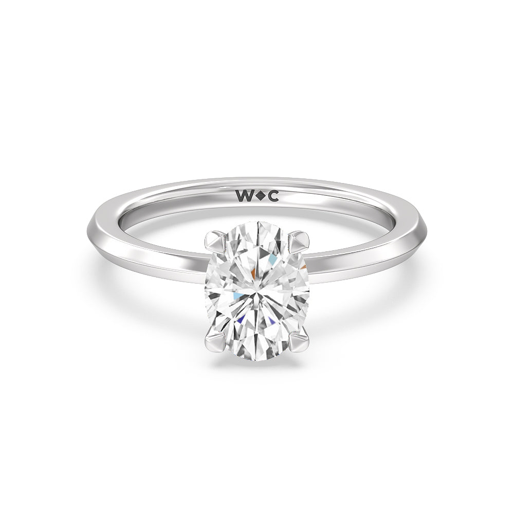 Petite Knife Edge Solitaire Engagement Ring