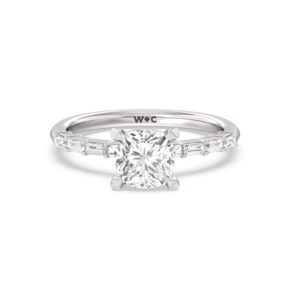 Petite Baguette Solitaire Engagement Ring