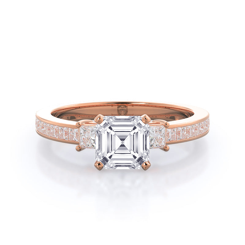 Princess Accent Diamond Engagement Ring