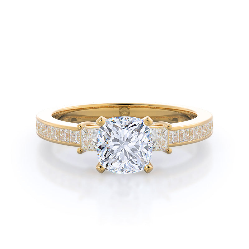 Princess Accent Diamond Engagement Ring