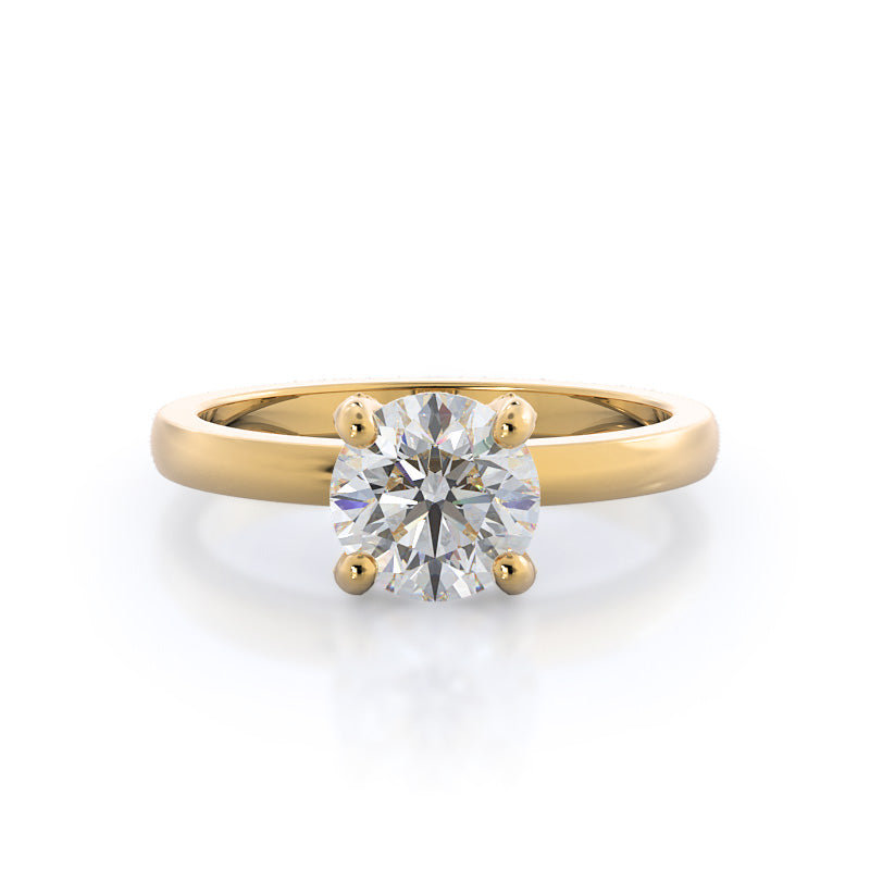 Diamond Basket Solitaire Engagement Ring