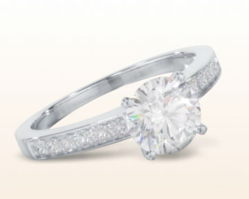 low setting engagement rings graduated pave