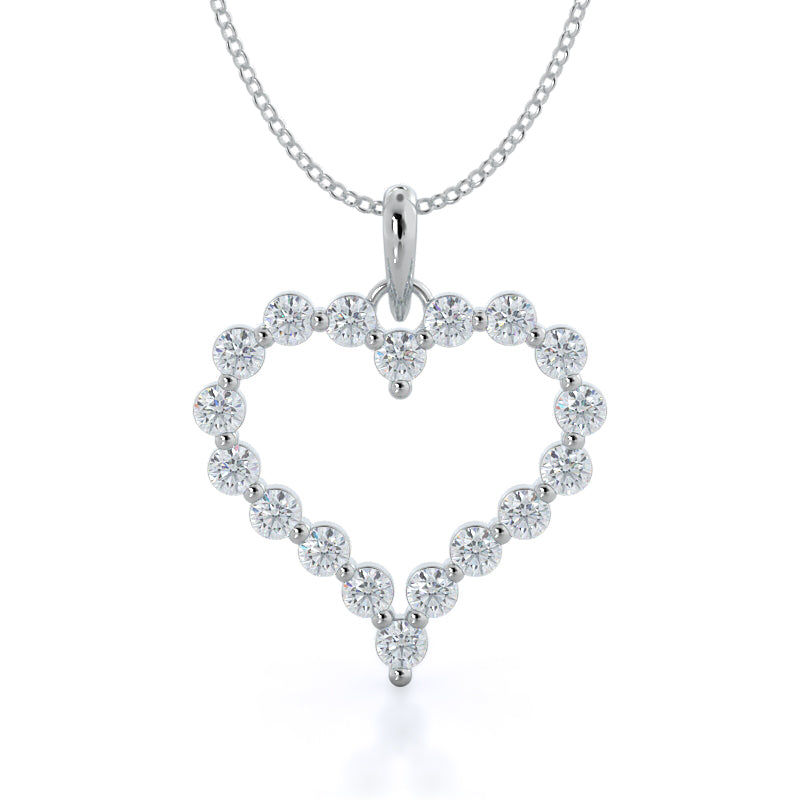 Lab Diamond Heart Pendant