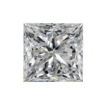 1.00 ratio for princess cut diamond showing squarish shape