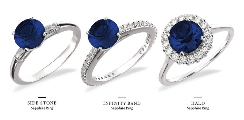 sapphire and diamond engagement ring styles