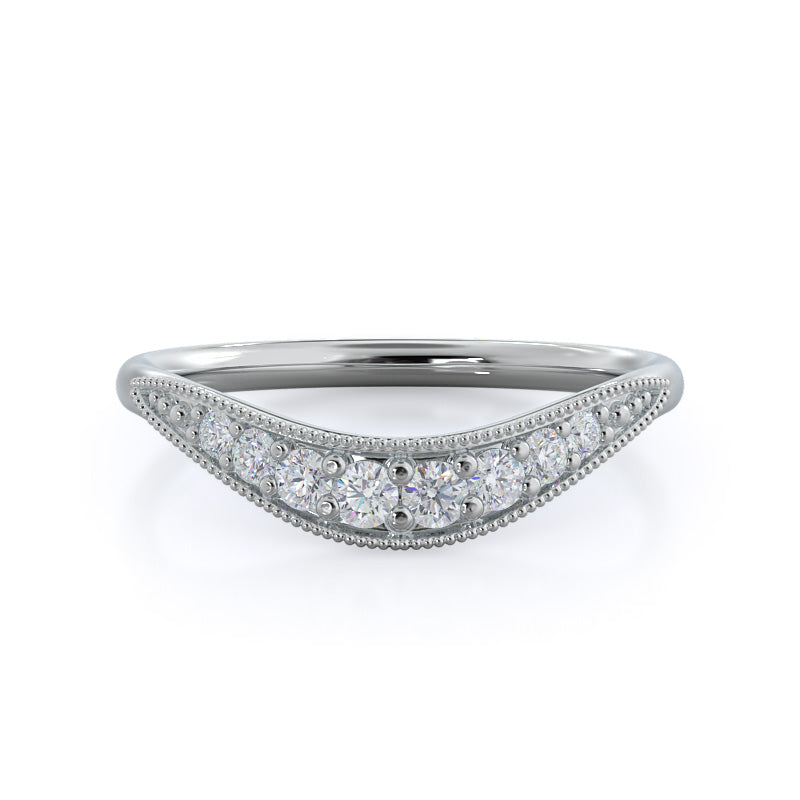 heirloom milgrain diamond wedding band