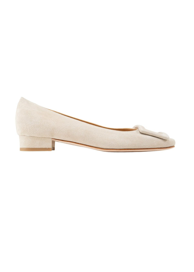ANN MASHBURN Buckle Shoe in Sand Suede – Carriage House