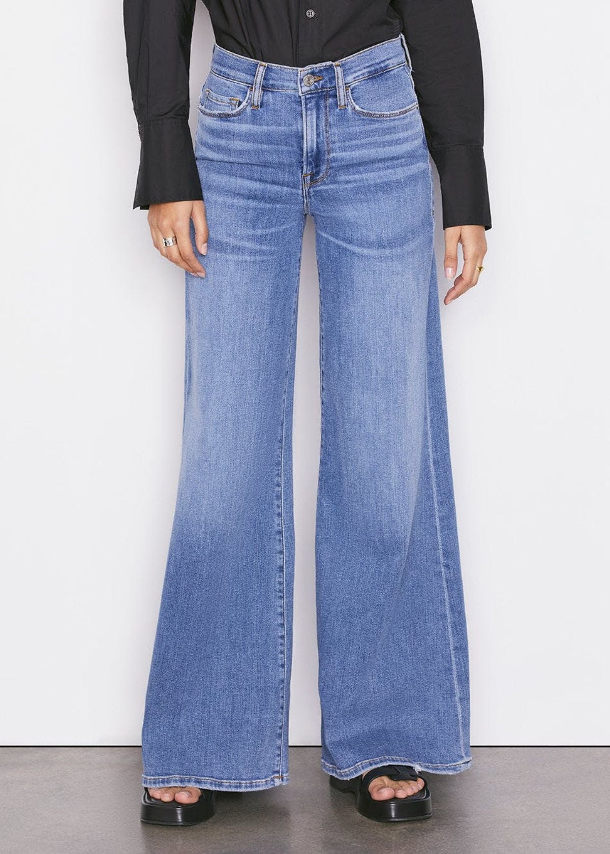 FRAME Le Palazzo Pant in Blue Fade – Carriage House