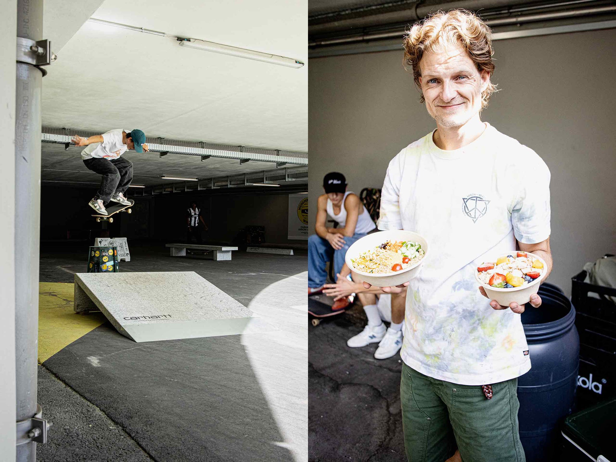 RJ Fuchs und Oliver Merkelbach genießen das Skate-Event