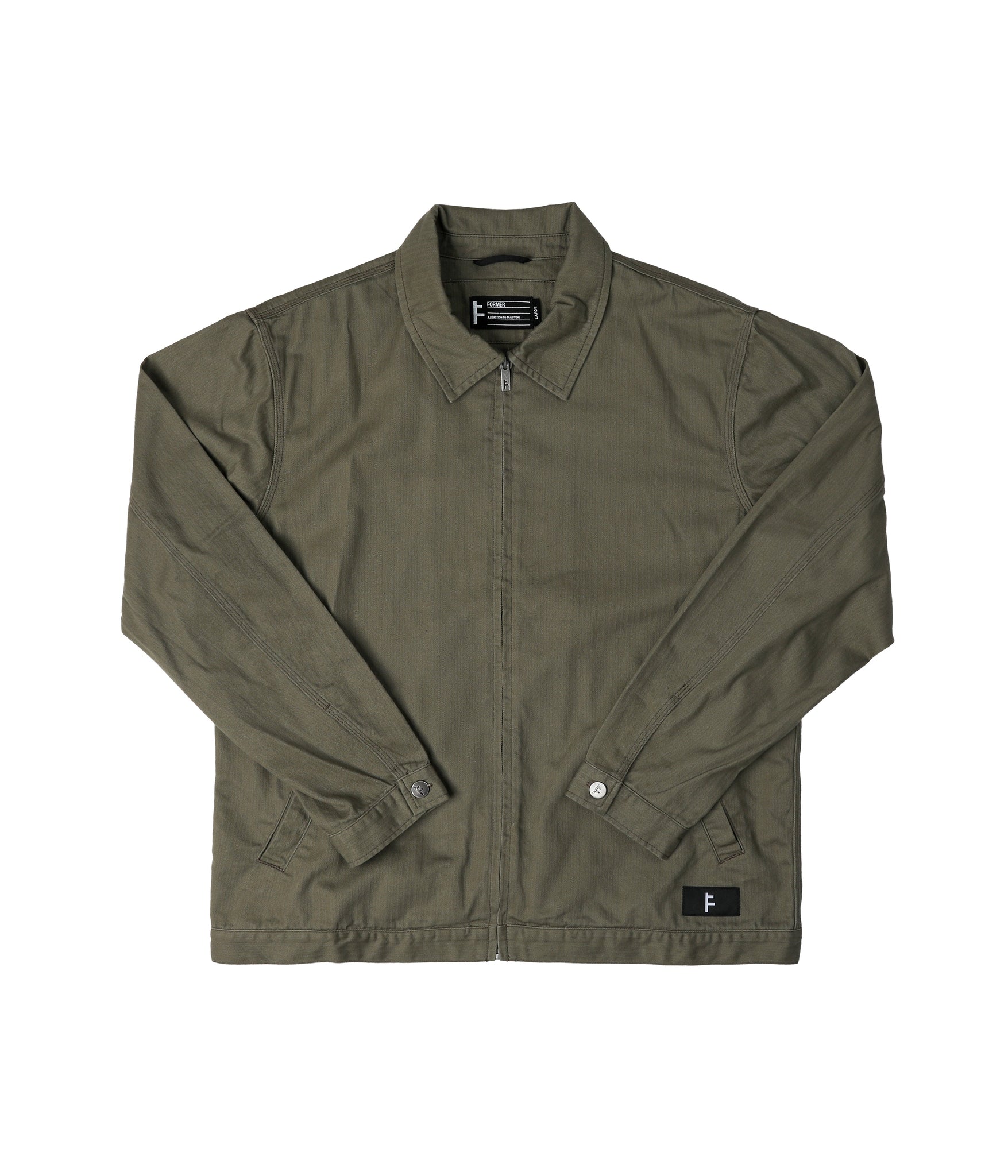 Former - DISTEND HERRINGBONE JACKET ARMY - ARMY – ARROW & BEAST