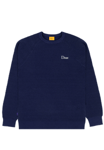 Dime MTL Wave Cable Sweater Navy