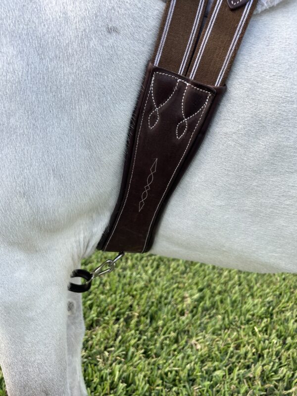 Oaklyn Terra Girth with Fancy Stitching and Non Slip Liner - Do Trot In  Tack Shop