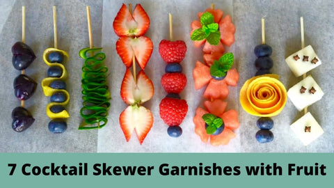 Fruit skewers - cocktail garnishing - Barbox