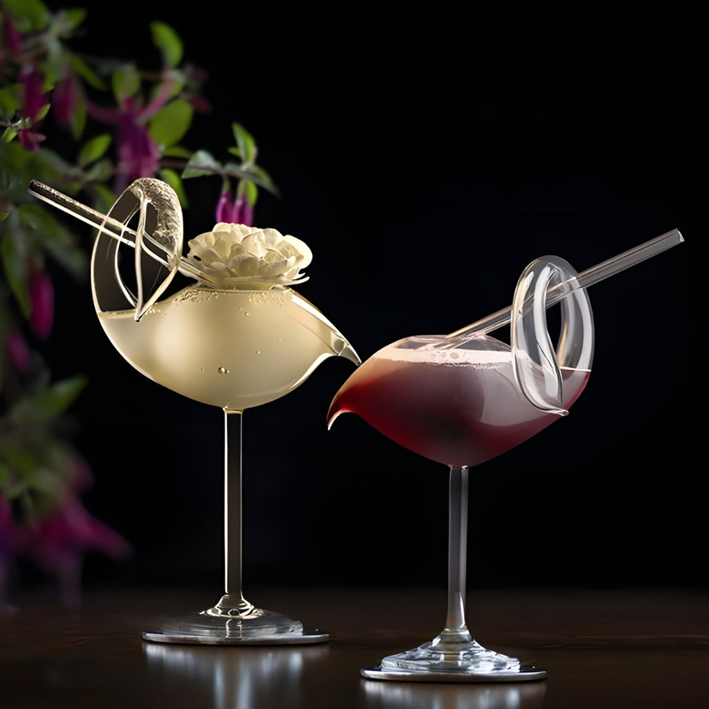 Creative Bird Design Cocktail Glass 200 ml (Set of 2) – Bar Box