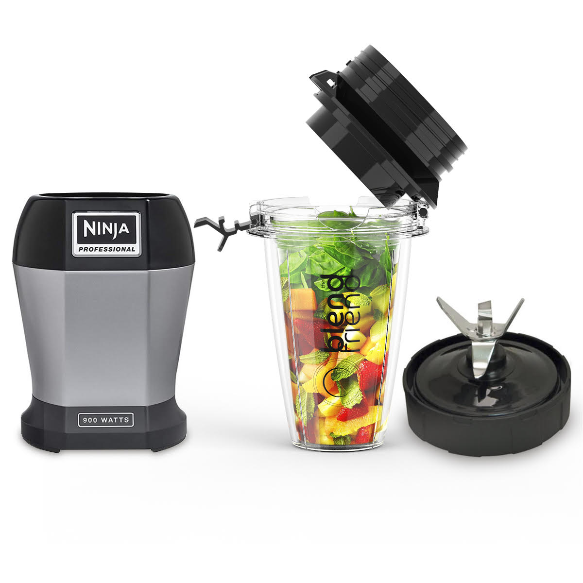 Ninja BL621 72 oz. Professional Blender with Nutri Ninja Cups - Black