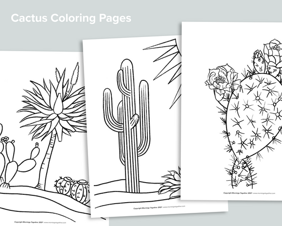 desert plant coloring pages