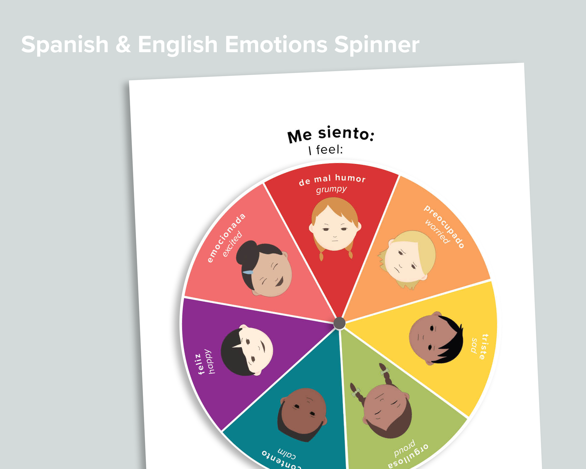 emotions spinner wheel spanish mornings together