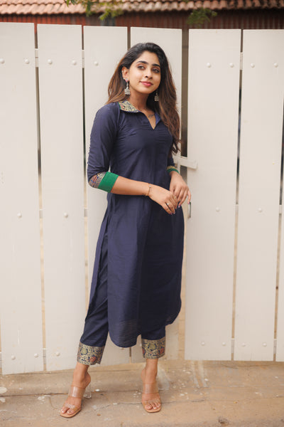 Buy Kurta Palazzo Set Dressy Pant Suits Kurti Pant for Women Pure Cotton Plain  Simple Salwar Kameez Set Cusom Stitched Plus Sizes Online in India - Etsy