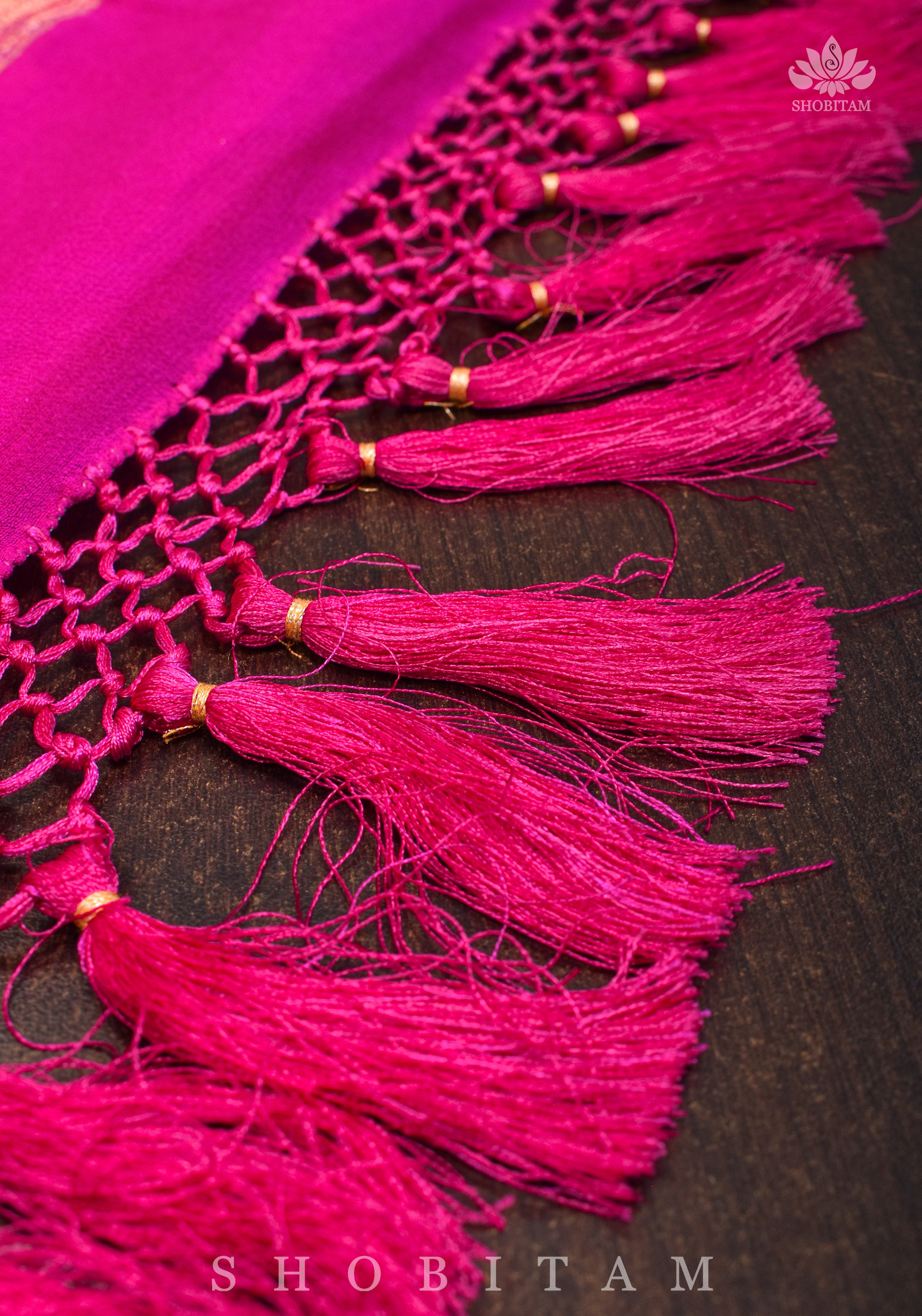 Authentic Hand Bandhej Banarasi Silk Georgette Saree in Pink | SILK MARK CERTIFIED. Vidya Balan Special Celebrity Saree
