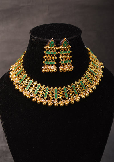 Shobitam Jewelry Layered Stone Necklace Set