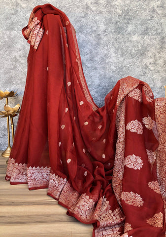 Silk Chiffon Saree