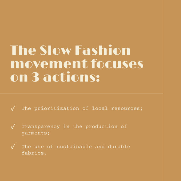 Wrinkled linen fabric with a plain print. The slow fashion movement focuses on 3 actions: the prioritization of local resources, transparency in the production of garments and the use of sustainable and durable fabrics.