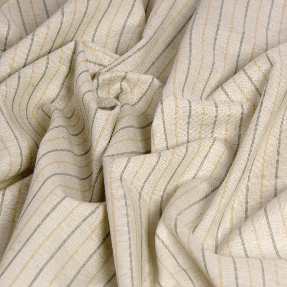 Ivory Striped Cotton / Linen – Fabrics4Fashion