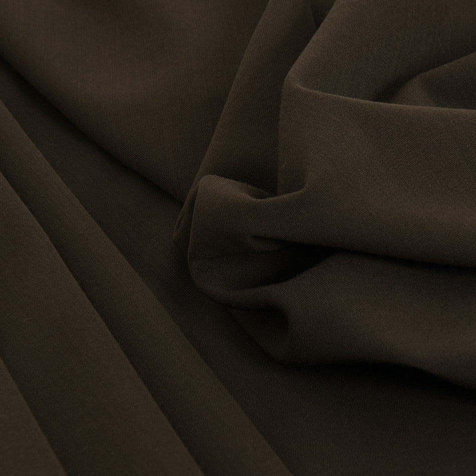 Stretch crepe fabric rust brown - Toptex