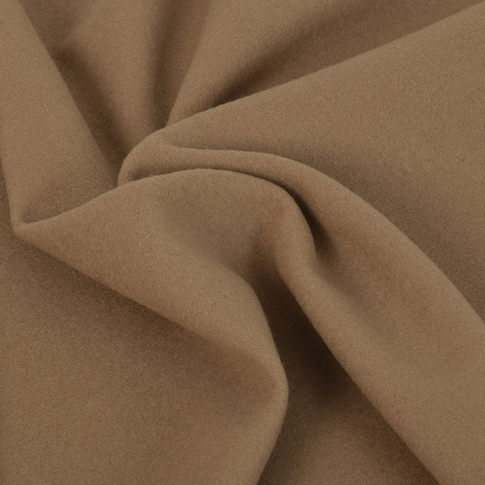 Pure Wool Soft Fabric  100% Italian Cashmere Coating - Camel