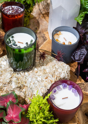 Adding crystals is one of the easiest, most creative ways to make your  candles stand out! Their healing powers and aesthetic beauty make crystals  a, By Makesy