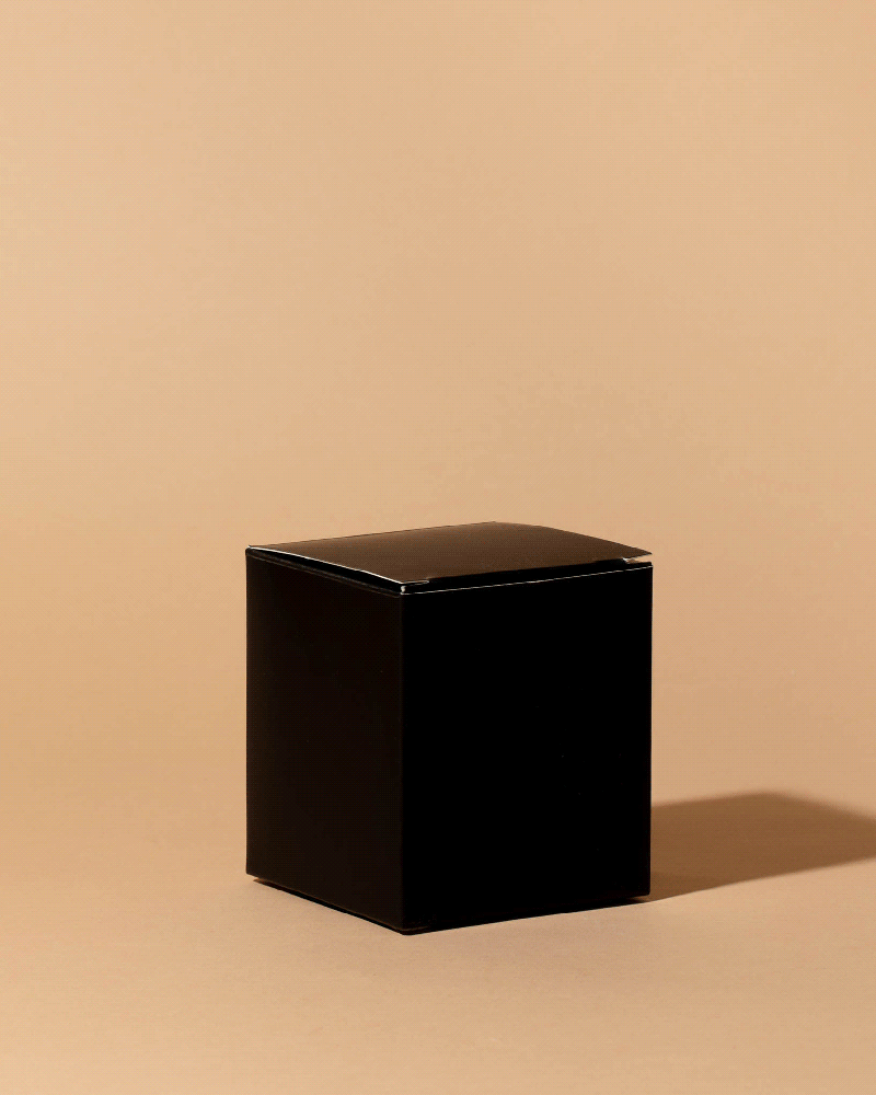 soft touch candle box - black