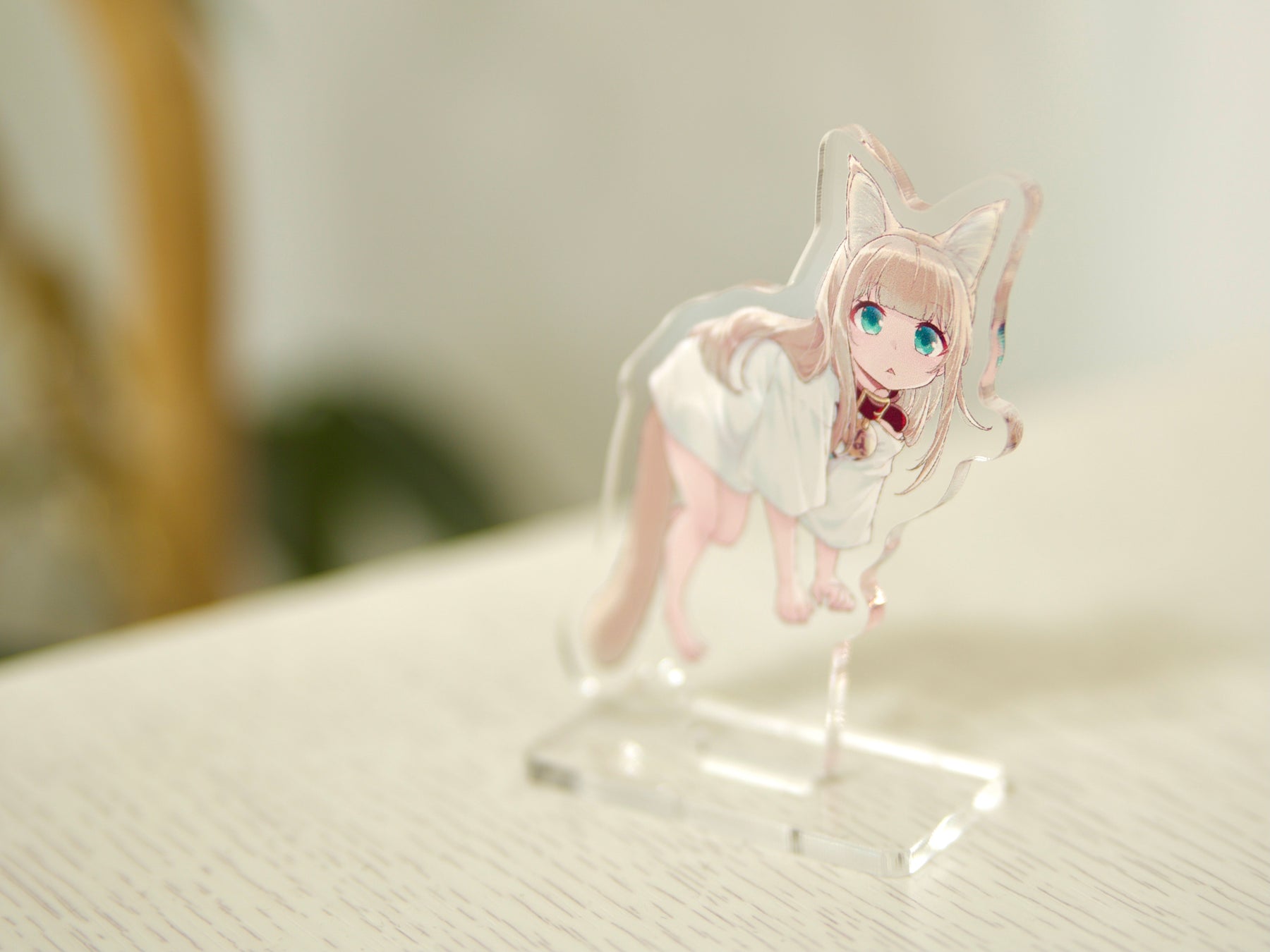 うちのねこが女の子でかわいい アクリル キーホルダー チャーム きなこ