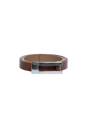 Brown Leather Belt With Buckle - MoustacheGroup