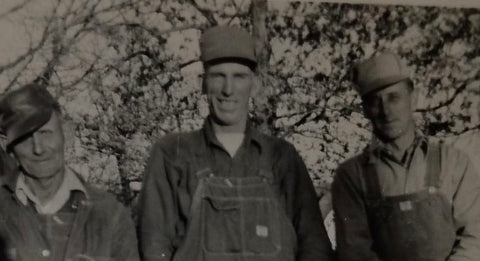 Richardson family photo of Hunter's Great Grandpa, Grandpa, and Dad who were linemen.