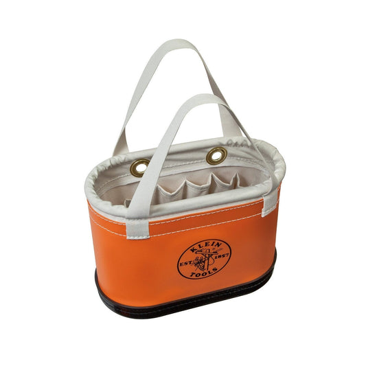 Estex Leather Bottom Tool Bucket with Rope Handle and Swivel