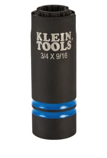 Klein 2-in-1 Impact Socket, 12-Point, 3/4 and 9/16-Inch- 66001