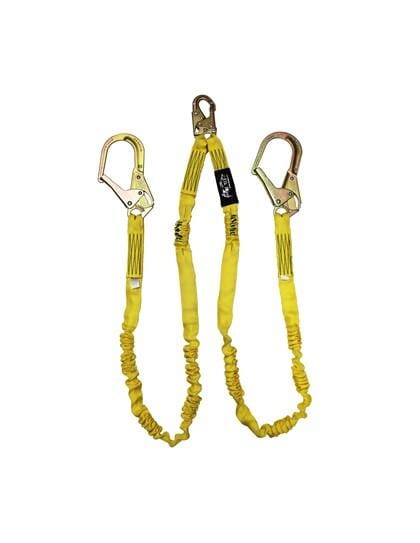 Safewaze Twin Leg 6' Shock Lanyard with Rebar Hooks - FS586 – J.L.