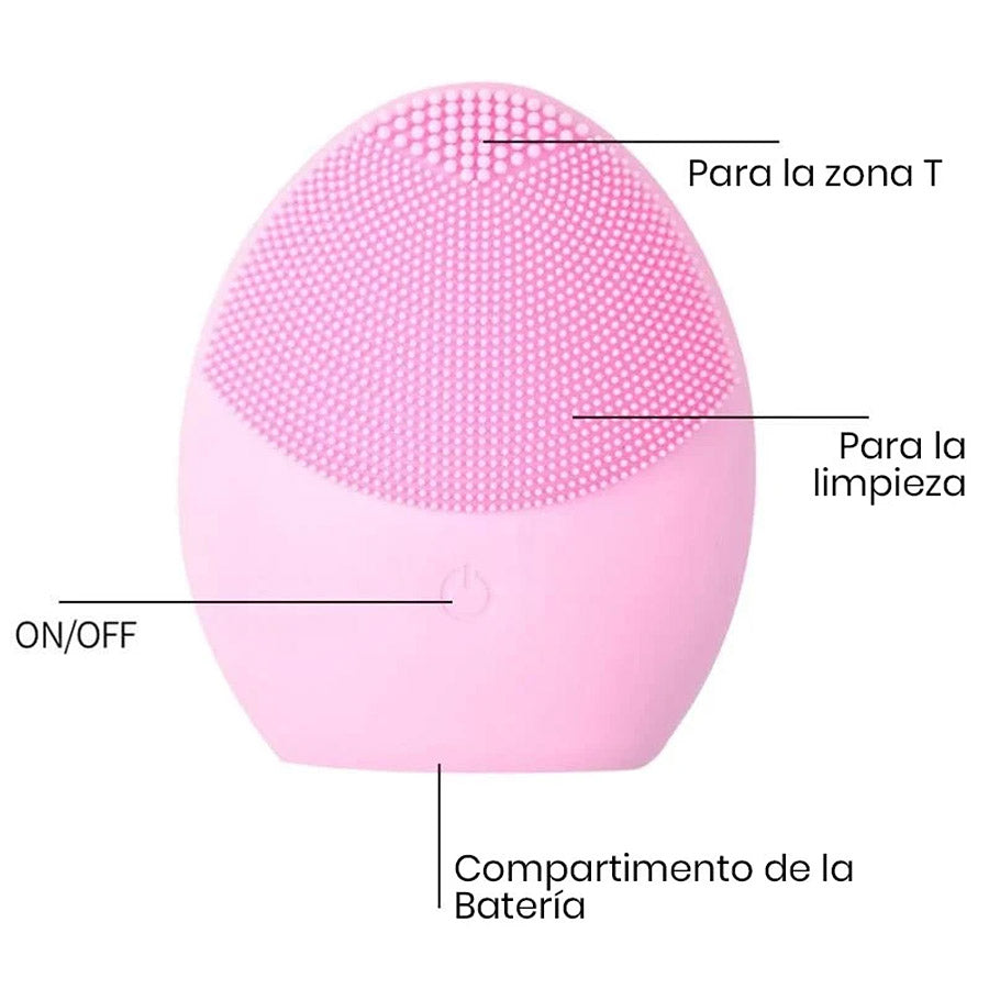 limpiador facial eléctrico portátil rosado especificaciones usos