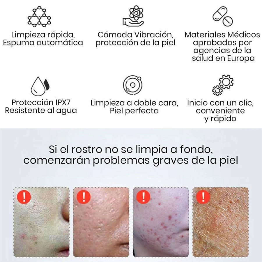 limpiador facial eléctrico portátil ventajas