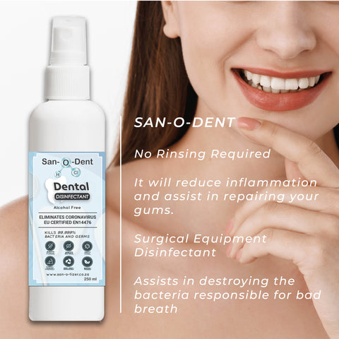 Dental Health Teeth Mouth Mouthwash Disinfectant Antifungal Antibacterial Anti-inflammatory Medical-grade Halaal Eco-friendly Natural Safe Hypochlorous Acid Solution San-O-Dent SanOT Online South Africa