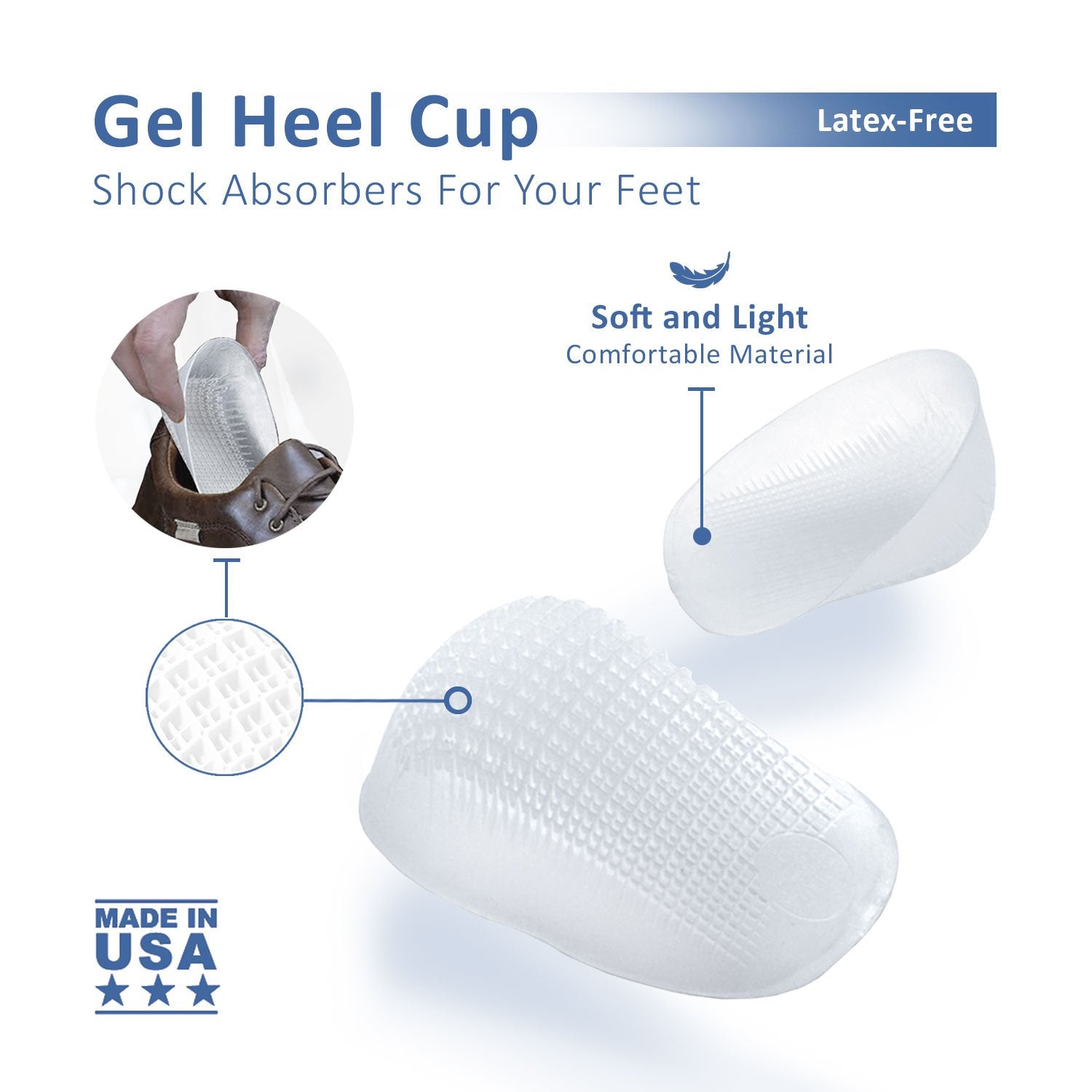 tuli's heavy duty gel heel cups