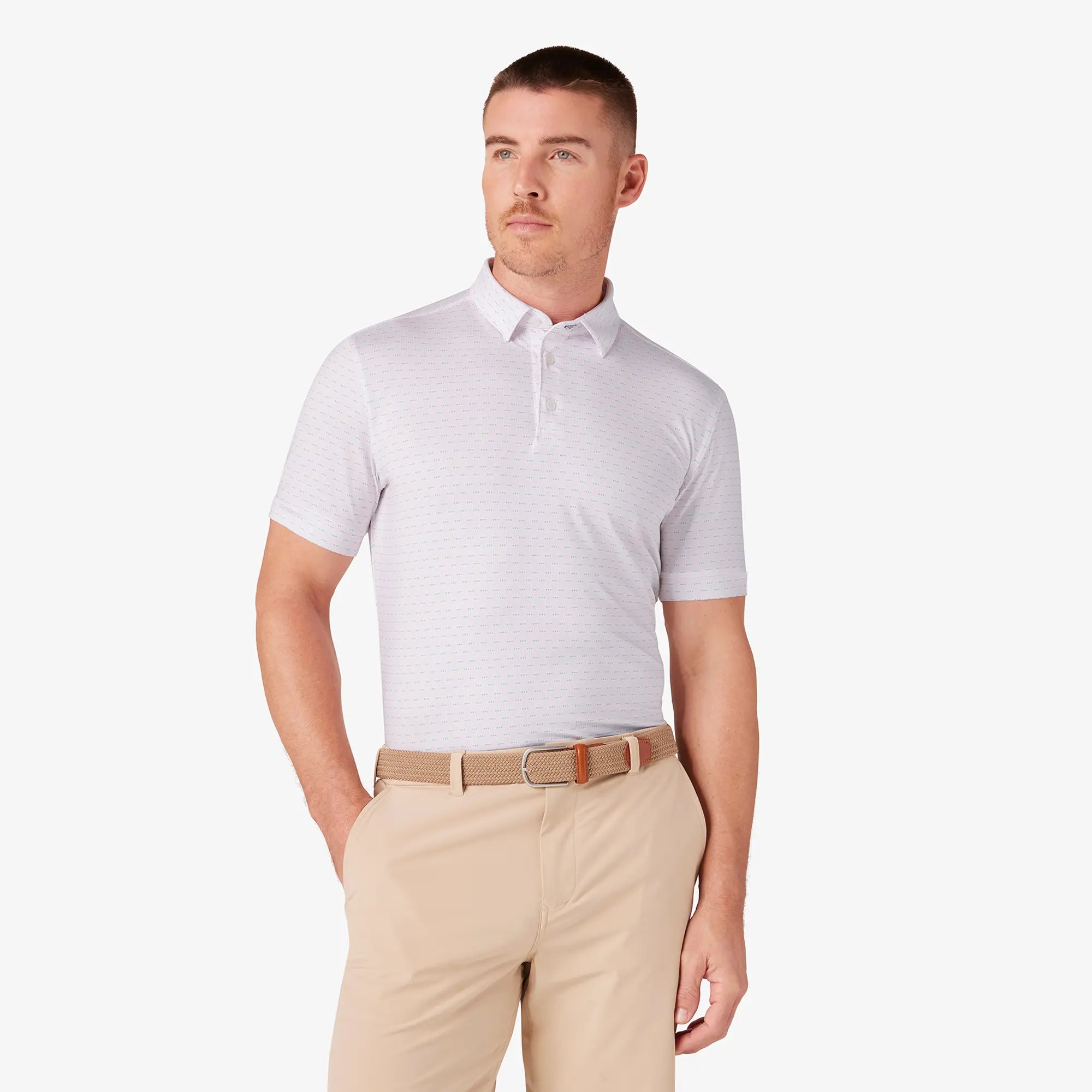 Versa Polo Classic Fit  - True Pink Triple Dot