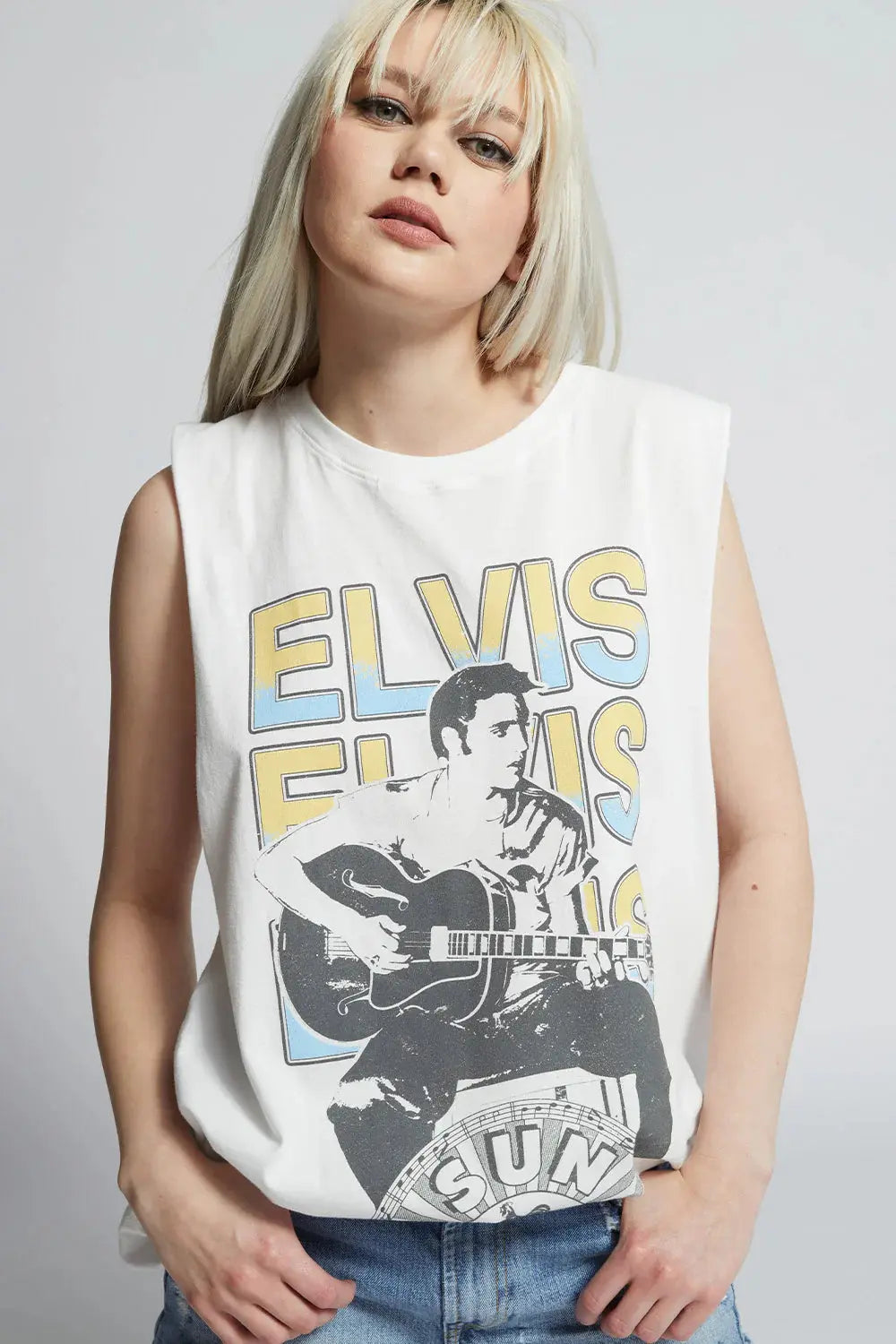 Sun Records X Elvis Presley Muscle Tank, FRONT SHOT
